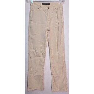 Dismero Women's Size 28x30 Beige Tan Straight Leg Linen Pants (411)